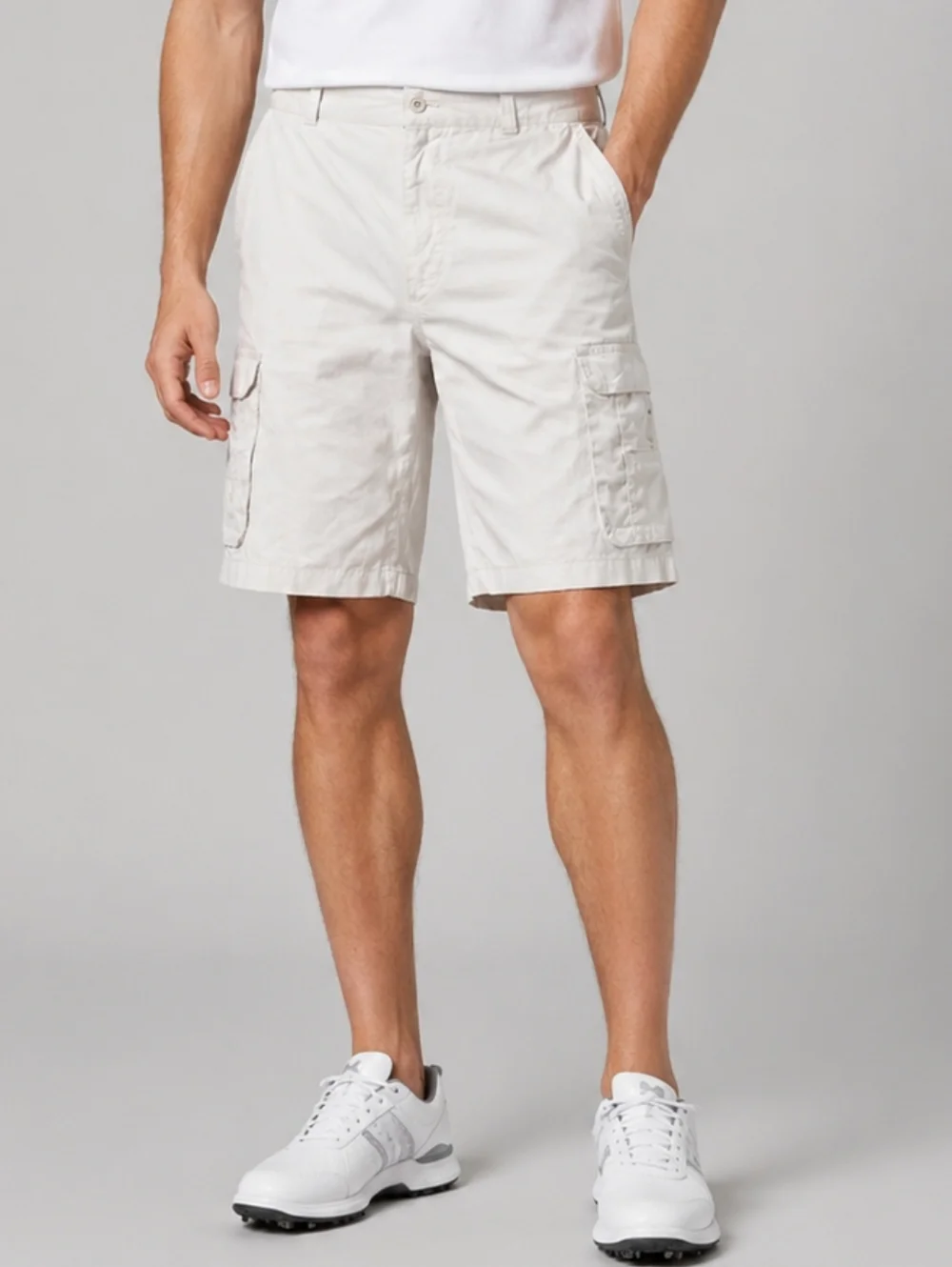 Under Armour Men Utility Performance Cargo Golf Shorts Off White Size 36 Stretch